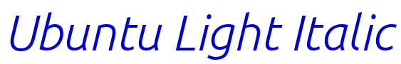 Ubuntu Light Italic fonte